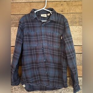 Boys Flannel Vans Button-Down Shirt